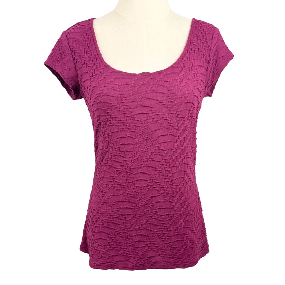 Liz Claiborne S Top Textured Popcorn Knit Scoop Neck Career Y2K 90s Whimsigoth